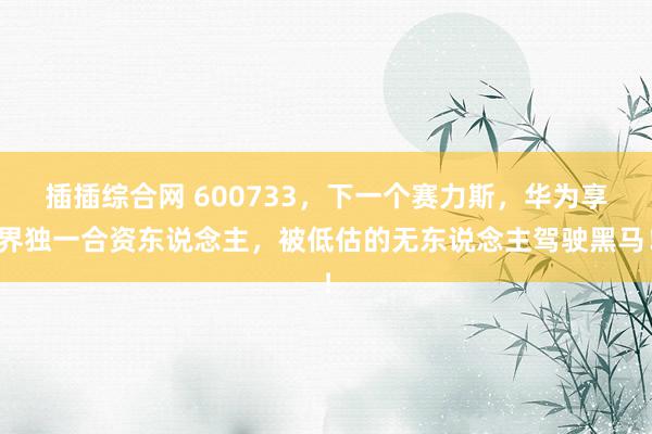 插插综合网 600733，下一个赛力斯，华为享界独一合资东说念主，被低估的无东说念主驾驶黑马！