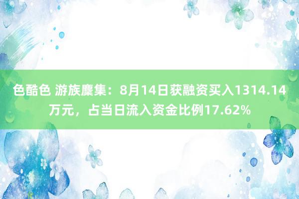 色酷色 游族麇集：8月14日获融资买入1314.14万元，占当日流入资金比例17.62%