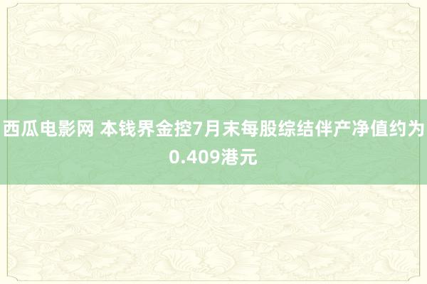 西瓜电影网 本钱界金控7月末每股综结伴产净值约为0.409港元