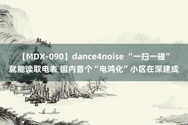 【MDX-090】dance4noise “一扫一碰”就能读取电表 国内首个“电鸿化”小区在深建成