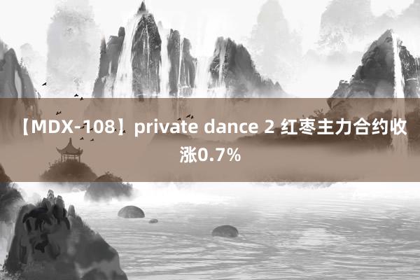 【MDX-108】private dance 2 红枣主力合约收涨0.7%