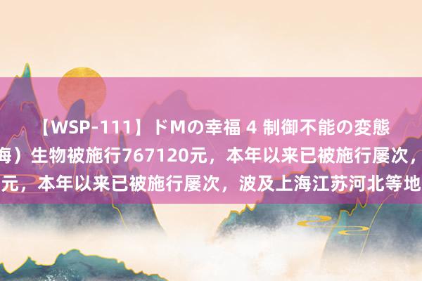 【WSP-111】ドMの幸福 4 制御不能の変態ボディ4時間 斯微（上海）生物被施行767120元，本年以来已被施行屡次，波及上海江苏河北等地